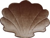 Moi Mili Velvet Schelp Kussen 47x42cm Dark Beige Pearl