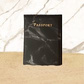 Paspoort hoes - Passport Case - Zwart - Black - Marmer