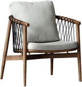 Medina Fauteuil - Modern - Grijs/Bruin - Donkere Eik