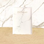 Paspoort hoes - Passport Case - Wit - White - Marmer