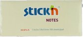 Stick'n kleine sticky notes 38x51mm, pastel geel, 3 stuks van 100 memoblaadjes