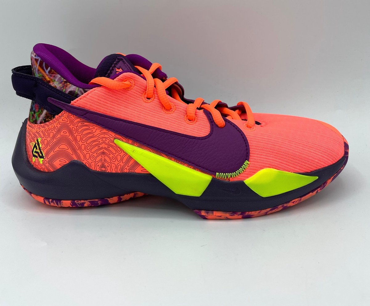 Nike Freak 2 Se(Gs ) Bright go Red Plum Volt Grand Purple Shoes grade school CZ4177 800