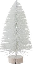 J-Line Kerstboom Deco Glitter Wit Medium