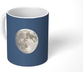 Mok - Maan - Blauw - Wit - 350 ML - Beker