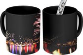 Magische Mok - Foto op Warmte Mok - Sydney Harbour Bridge met vuurwerk in Australië - 350 ML