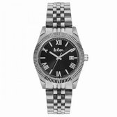 Lee Cooper LC06470.350 - Horloge - Analoog - Dames - stalen band - Zilver - Zwart