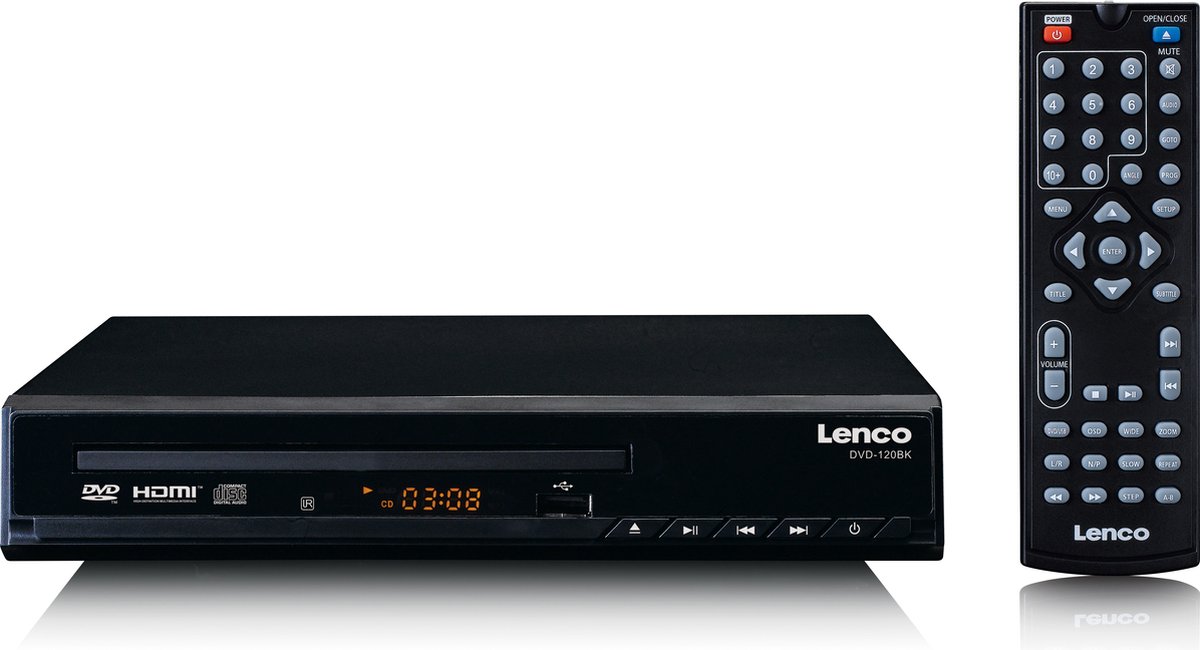 Lenco DVD-120BK - DVD-speler met HDMI en afstandsbediening | bol.com