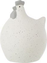J-Line Kip Keramiek Wit/Grijs Small Set van 6 Stuks