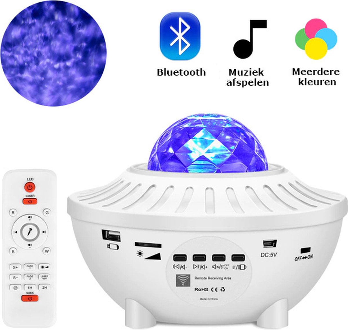 Projecteur Ciel Etoile, LED Veilleuse Enfant, Océan Galaxie Lampe