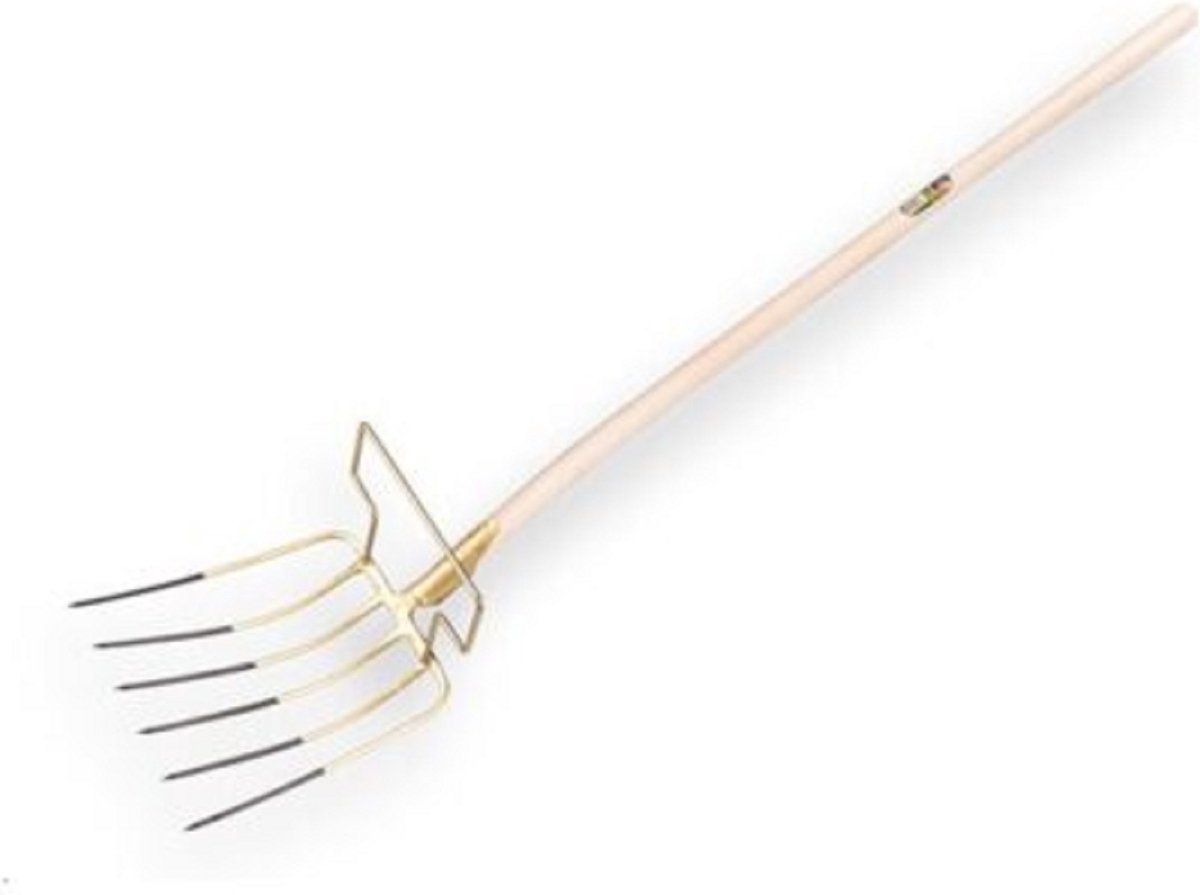 Bladvork 6-tands met beugel 130cm steel