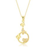 Yolora Elegance ketting met hartje en Kalpa Camaka kristallen - Goudkleurig - 18K Geelgoud Verguld - Vrouwen Collier Goud - Halsketting - Sieraden - Luxe Giftbox - Geschenkdoos - Cadeau doos 