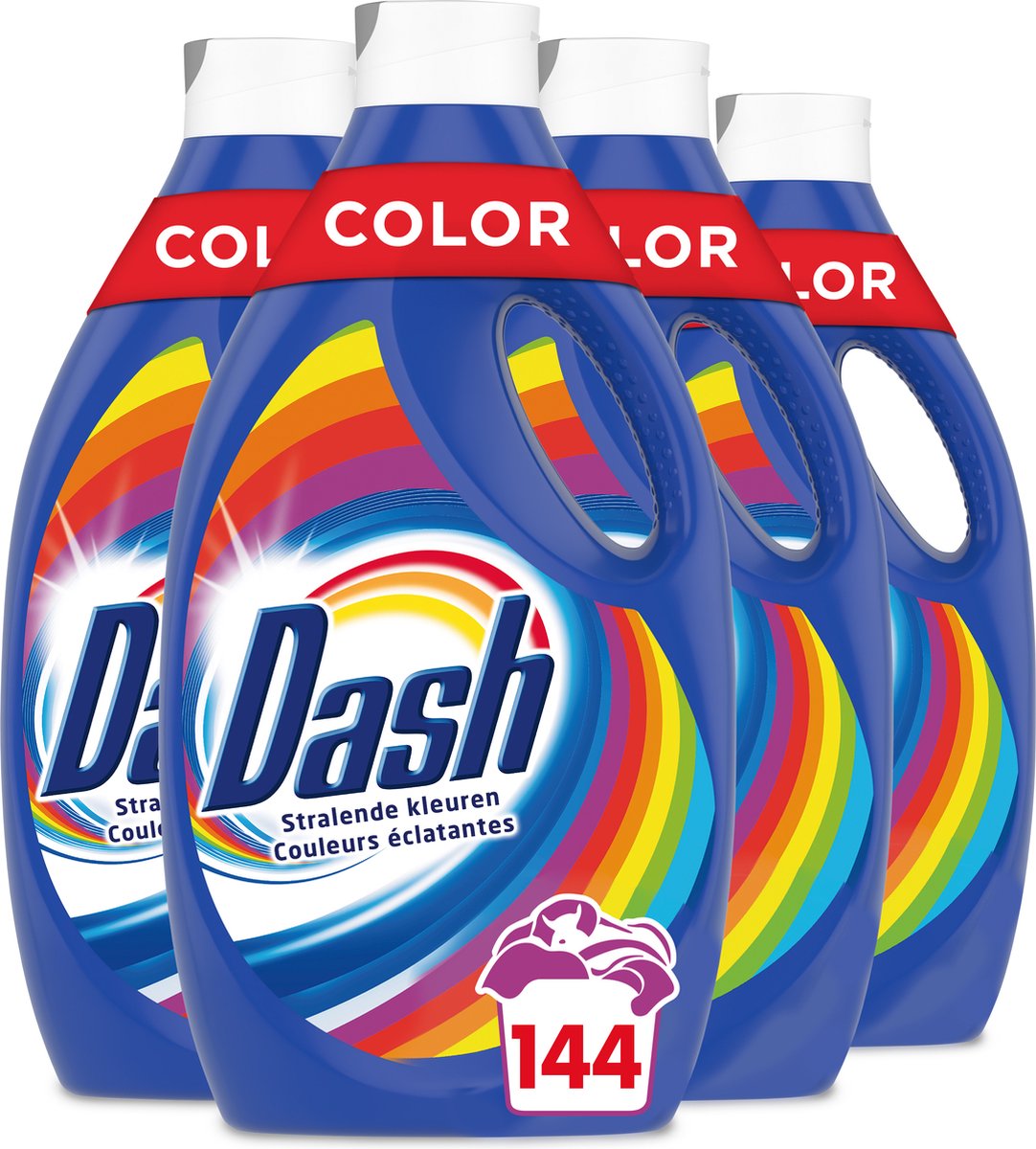Dash Vloeibaar Wasmiddel Kleur Color - 4x36 Wasbeurten - Voordeelverpakking