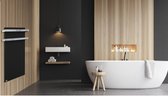 Panneau chauffant infrarouge en Verres pour salle de bain / chauffe-serviettes | y compris thermostat séparé | infrarouge | 800 watts | 60x120CM | Noir | Alcaric