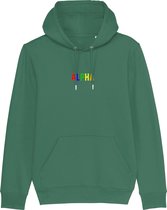 Hoodie heren - Alpha coloured - Wurban Wear | Streetwear | Premium fit | Heren trui | Sweater | Zwart