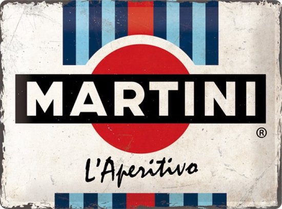 3D metalen wandbord "Martini" 30x40cm