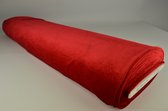 Velvet stof op rol - 165cm breed - Rood - 10 meter