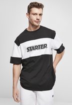 Starter Heren Tshirt -2XL- Block Jersey Zwart/Wit
