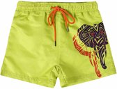 LIMOENKLEURIGE ZWEMSHORT MET OLIFANT