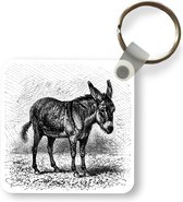 Sleutelhanger - Uitdeelcadeautjes - Een illustratie van een ezel - Plastic