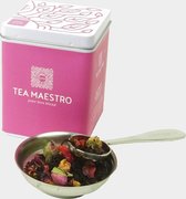 Dutch Tea Maestro | Blikje losse thee | Zwarte thee vanille en roos | 80 gram | Cadeau voor Mannen en Vrouwen | Valentijn cadeau Valentijnscadeau