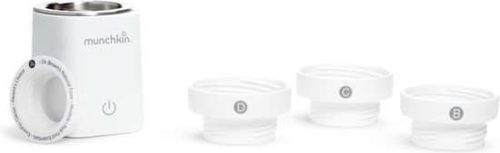 Munchkin Digitale Flessenverwarmer 37°C - Inclusief 4 Adapters voor Dr. Brown's (alleen smalle hals), Tommee Tippee, NUK en Medela - Compact voor onderweg - Digitale Display van Munchkin — afbeelding 3