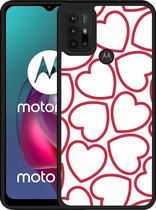 Motorola Moto G10 Hardcase hoesje Hartjes - Designed by Cazy