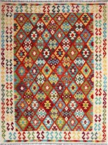 Afghaanse kelim - vloerkleed - 175 x 244 cm -  handgeweven - 100% wol - handgesponnen wol