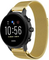 Strap-it Milanees smartwatch bandje - geschikt voor Fossil Gen 5 / Gen 5e 44mm / Gen 6 44mm - goud