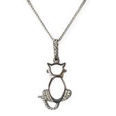 Marutti zilveren ketting met hanger Kat