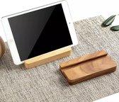 Alcantara-Tablet houder-Smartphone/Ipadhouder-Walnotenhout-Bruin-duurzaam-Universeel.