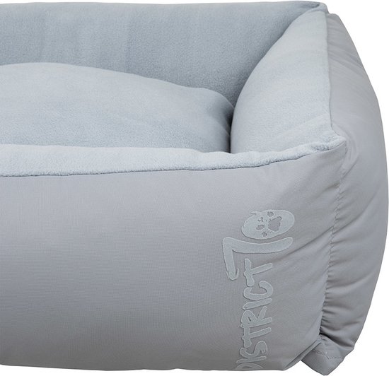 District 70 LODGE – Waterafstotende hondenmand – Fleece en Polyester – Afritsbare hoes – Maat S/M/L/XL – Lichtgrijs, Donkergrijs, Army Groen – Kleur: Donkergrijs, Maat: Maat: L 100 x 70 x 26 cm