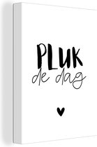 Tableau sur toile Carpe diem - Proverbes - Saisir le jour - 30x40 cm - Décoration murale - Cadeau Saint Valentin