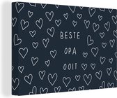 Toile Peinture Proverbes - Cadeau Vaderdag - Papy - Citation - Best Papy Ever - 180x120 cm - Décoration murale XXL