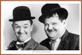 JUNIQE - Poster met kunststof lijst Laurel and Hardy -30x45 /Wit &