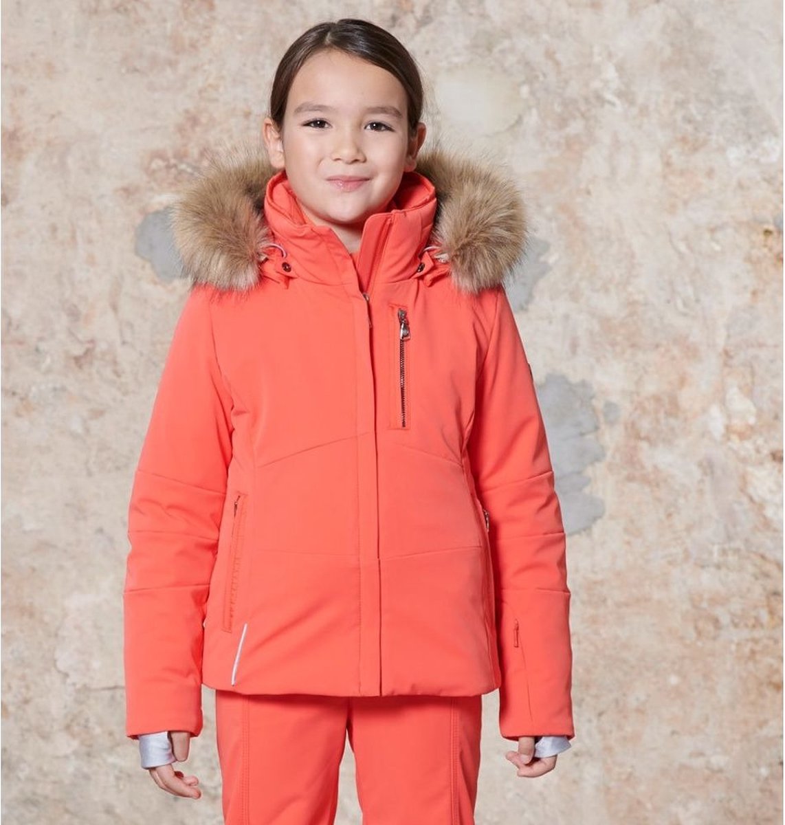 Poivre Blanc- Stretch Ski Jacket JRG - 176 lava orange | bol