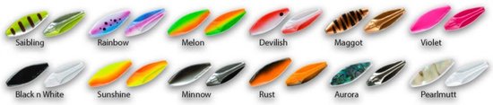 Foto: Trout master incy inline spoon 1 5g kleur caribbean uv