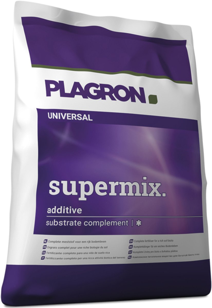 Plagron Supermix 25 ltr Complete meststof voor rijk bodemleven