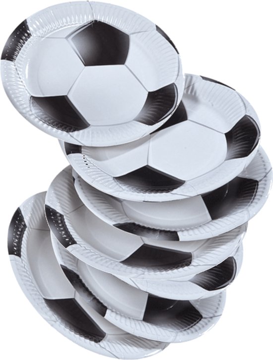 40 Pièces Assiettes Football Fête - Set Assiettes Jetables Thème Foot Pour Anniversaire Enfant