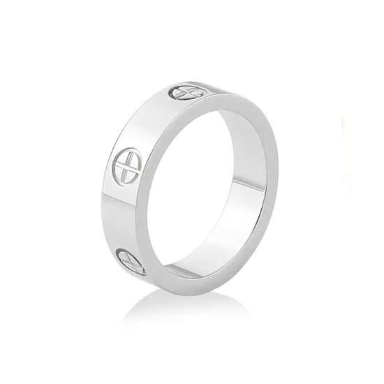 Soraro Ring | Zilverkleurig | Ringen Mannen | 18mm | Ring Heren | Mannen Cadeau voor Man Cadeautjes | Vaderdag | Vaderdag Cadeau