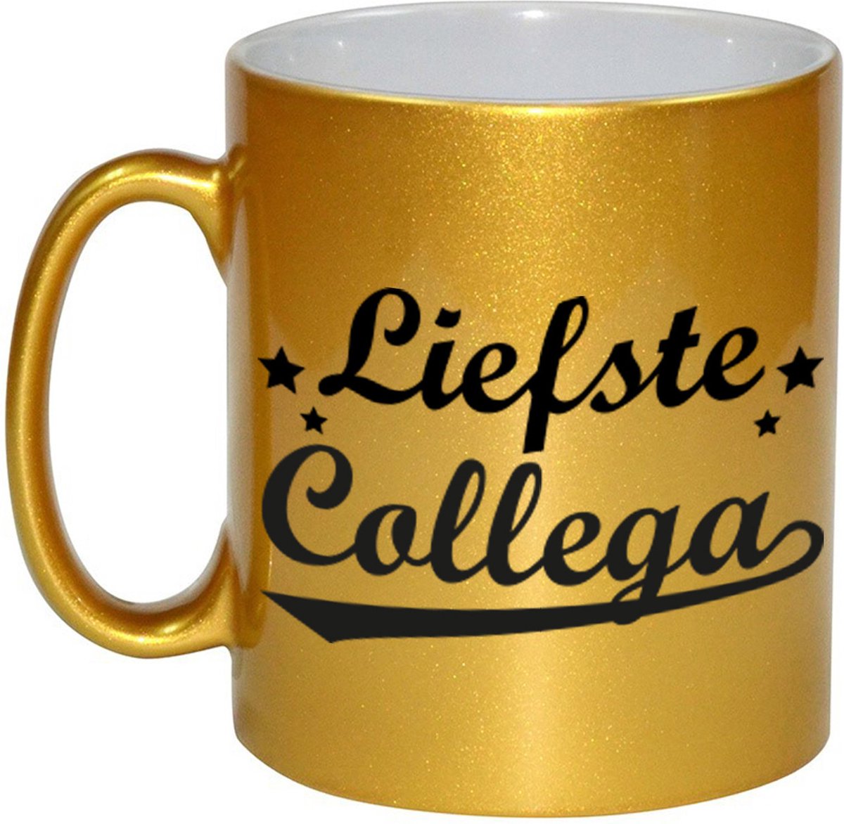 Liefste collega tekst cadeau mok / beker - goud - 330 ml