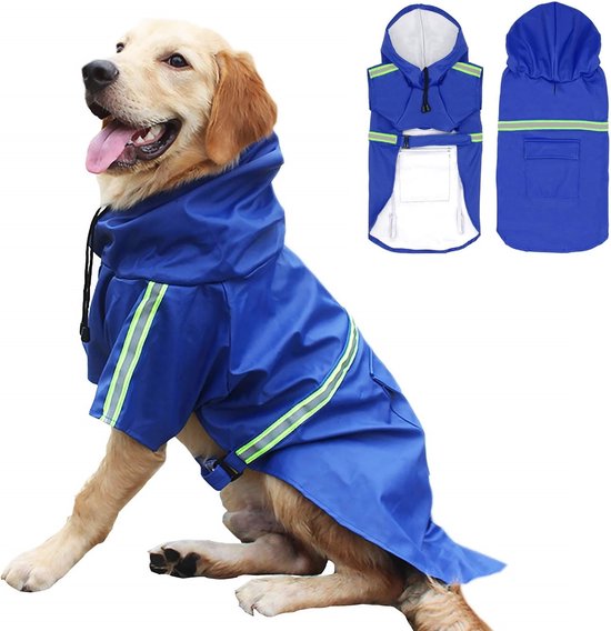 Regenjas hond blauw Dutchwide