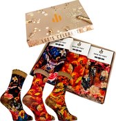 Sock My Feet - Grappige sokken vrouwen - 3 pack giftbox - Sokken Giftbox - Funny Socks - Vrolijke sokken - Leuke sokken - 36-38 - Herfst sokken - Grappige cadeaus