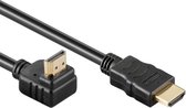 HDMI kabel - Haaks naar boven - 10.2 Gbps - 4K@30 Hz - Male to Male - 2 Meter - Zwart - Allteq