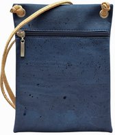 VIQRI – Crossbody tas kurk – Schoudertas – Blauw – H 21cm x L 16cm - Duurzaam – Vegan – Peta Approved – Dames – Praktisch – Rits