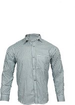 Benelux wears/ Tiroler trachten hemd groen/wit - Maat S   (46 )     65 % 35