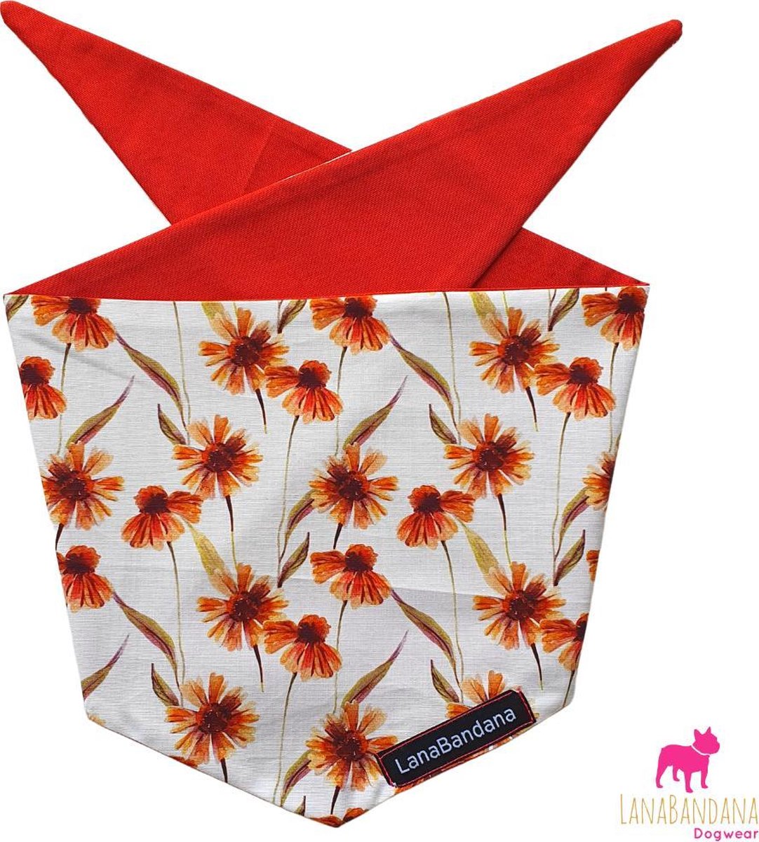 Honden bandana | Knoopbandana Zonnehoed maat M