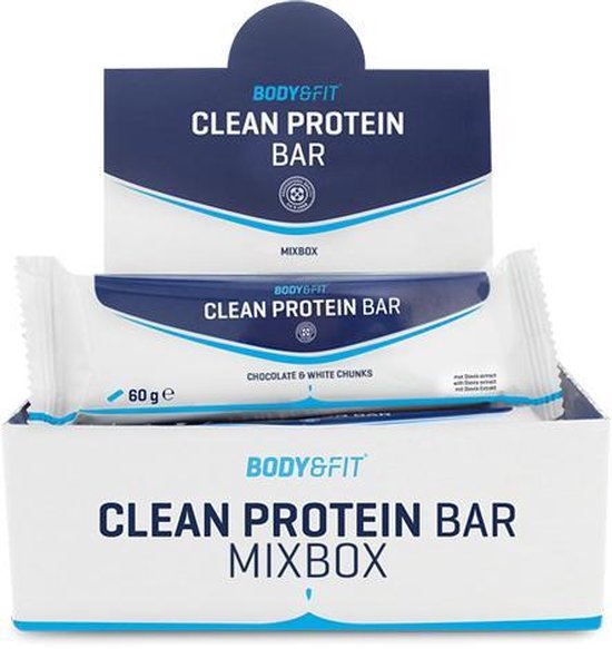 Body & Fit Clean Protein Bars - Proteïne Repen / Eiwitrepen - Mix Box - 6 x 2 smaken - 12 stuks