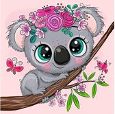 Wizardi Daimond Painting Little Koala 20*20 cm Vierkante Steentjes