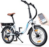 Bluewheel BXB55 - e-bike - elektrische fiets - vouwfiets - 7 Shimano versnellingen - citybike - wit