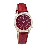 Di Lusso - Horloge Uschi - Imitatie Leder - Rood - Dames